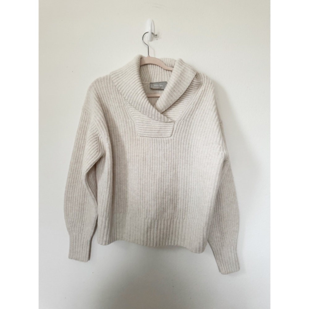 Everlane The Felted Merino Shawl Collar Sweater - Picture 3 of 7